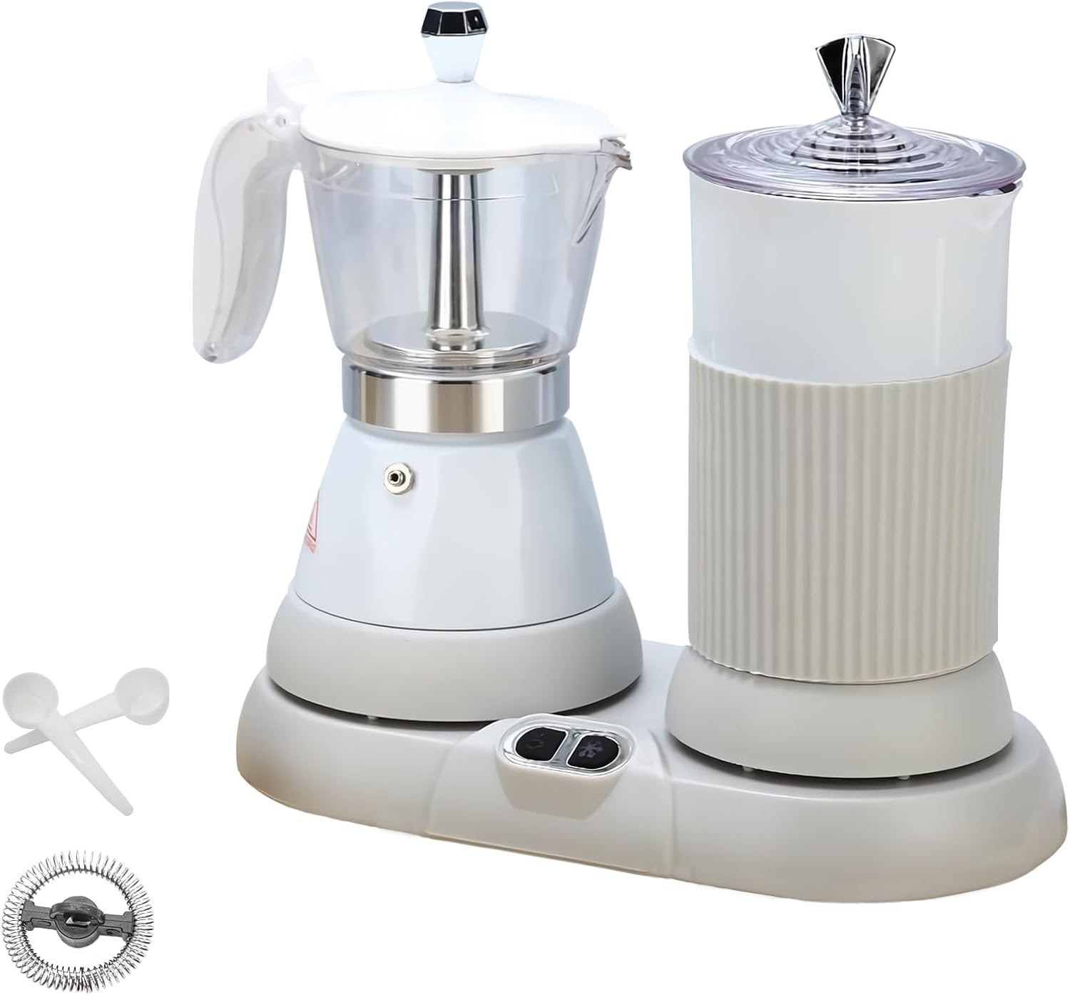 Milk Frother - 2-in-1 Espresso Maker & Milk Frother,