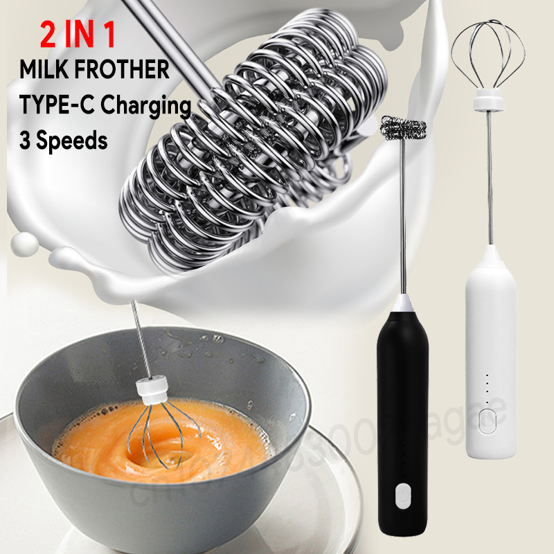 Milk Frother - UPGRADED Electric Coffee Frother/MILK Whisk+Egg Beater