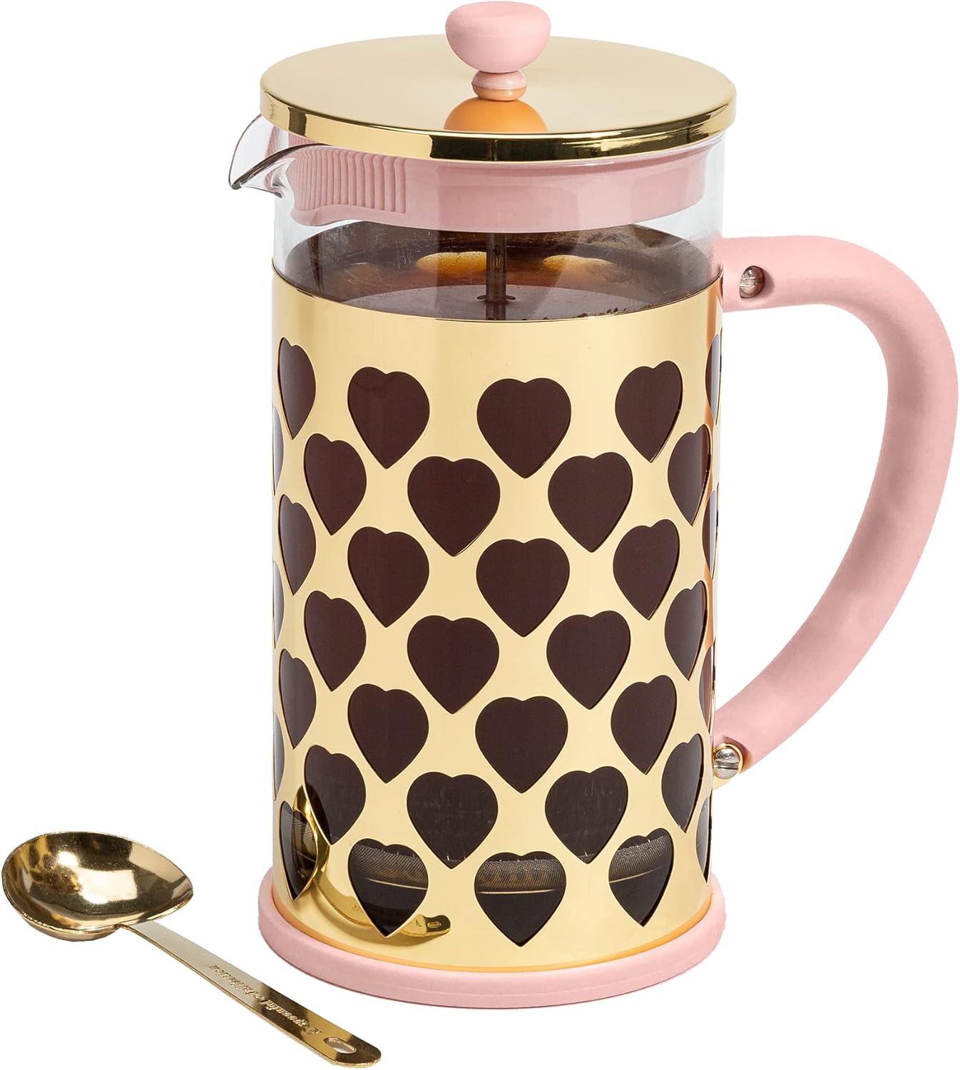 French Press Coffee Maker - Pink French Press Coffee Maker with