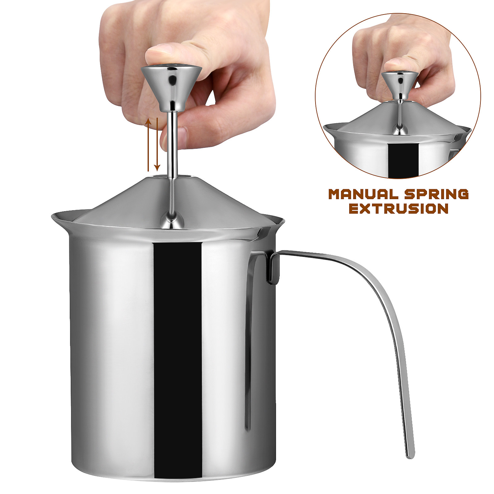 Hemoton Stainless Steel Manual - đánh giá và giá Milk Frother