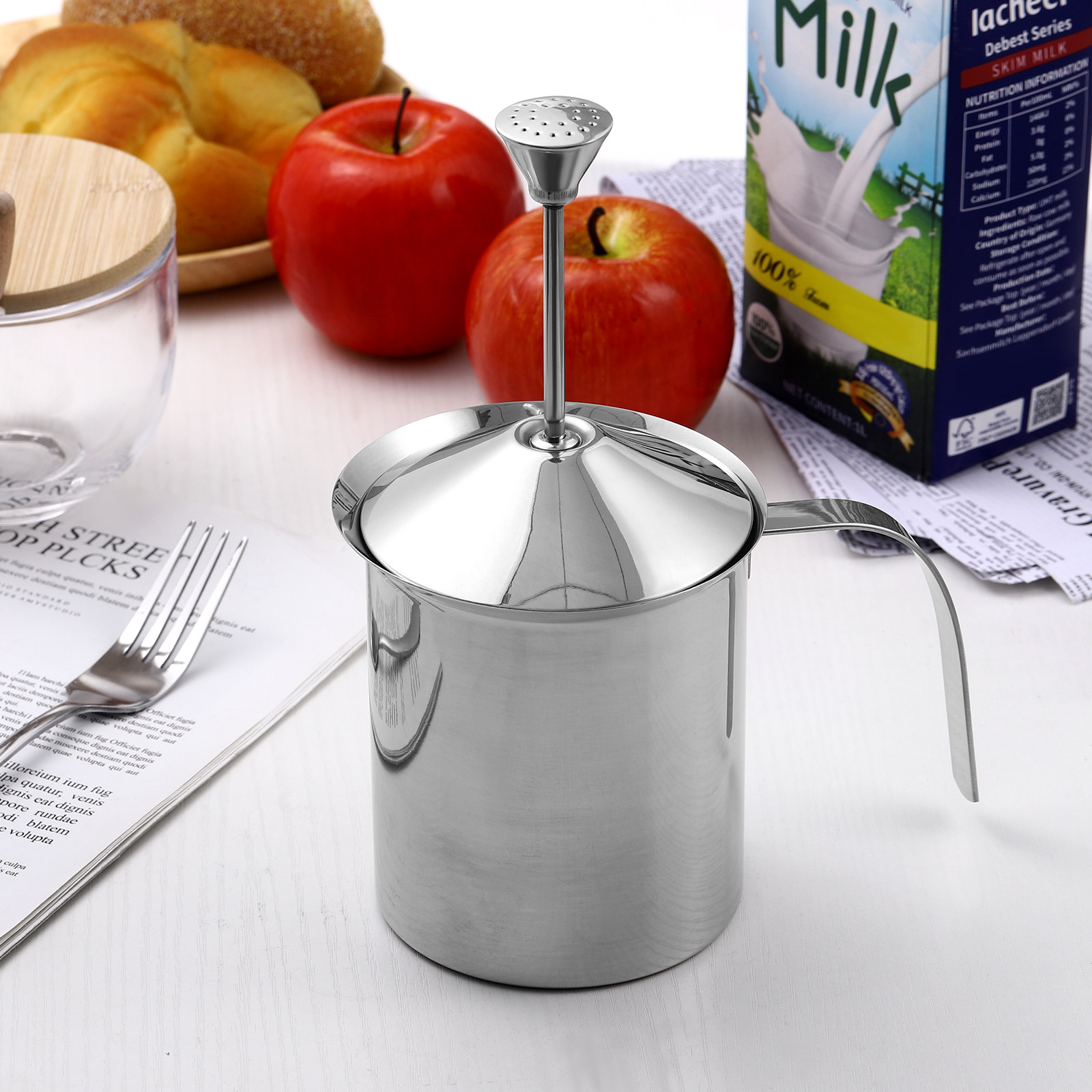 Hemoton Stainless Steel Manual - đánh giá và giá Milk Frother