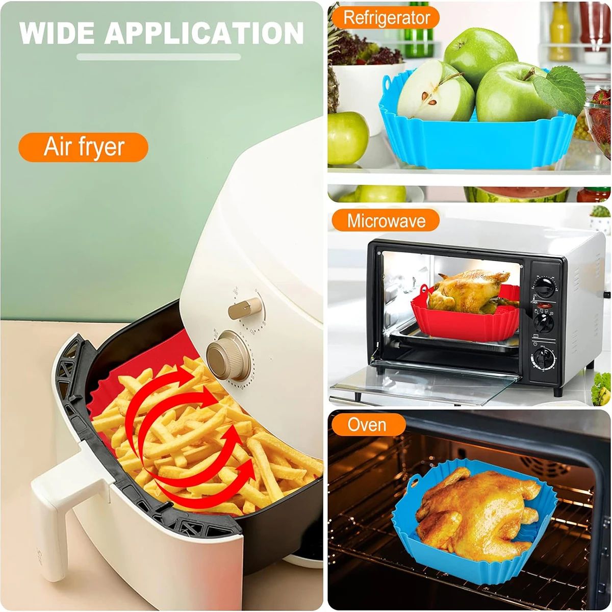 Air Fryer Silicone Liners Pot  - đánh giá và giá Kitchen Gadgets For Cooking