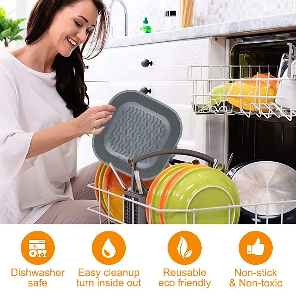 Silicone Air Fryer Pot Tray Fo - đánh giá và giá Kitchen Gadgets Hacks