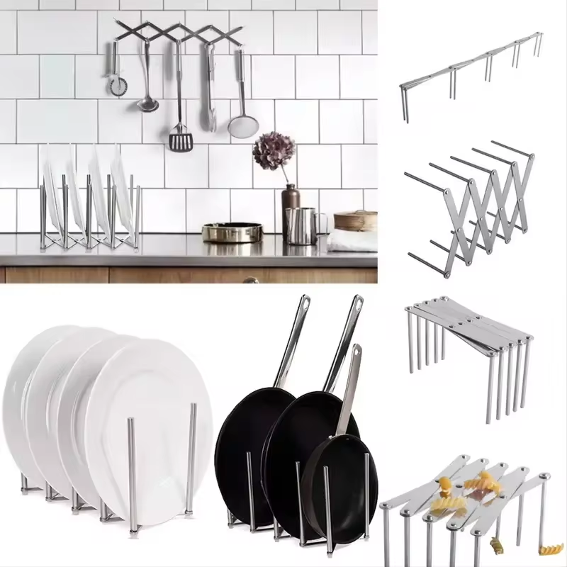 1pc Foldable Stainless Steel P - đánh giá và giá Kitchen Gadgets Rack Storage
