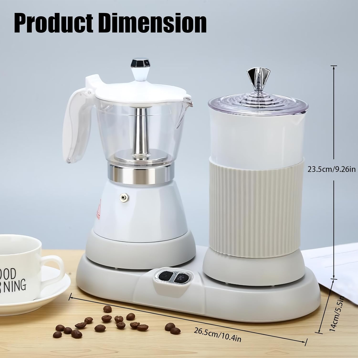 2-in-1 Espresso Maker & Milk F - đánh giá và giá Milk Frother