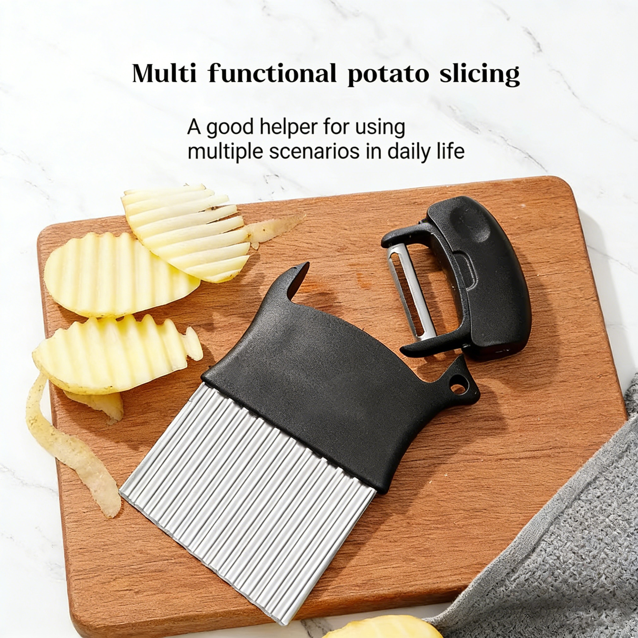 2-in-1 Potato Cutter, Durable  - đánh giá và giá Kitchen Gadgets Built In