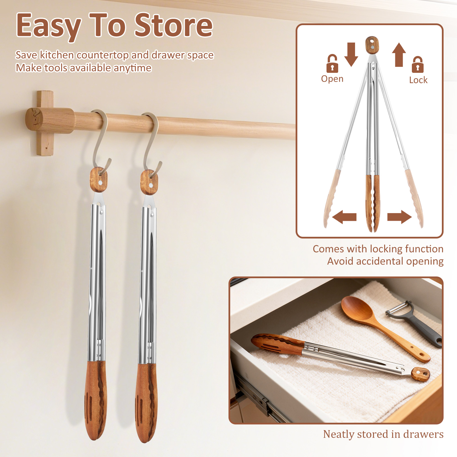 Wooden Kitchen Cooking Tongs B - đánh giá và giá Kitchen Gadgets And Equipment