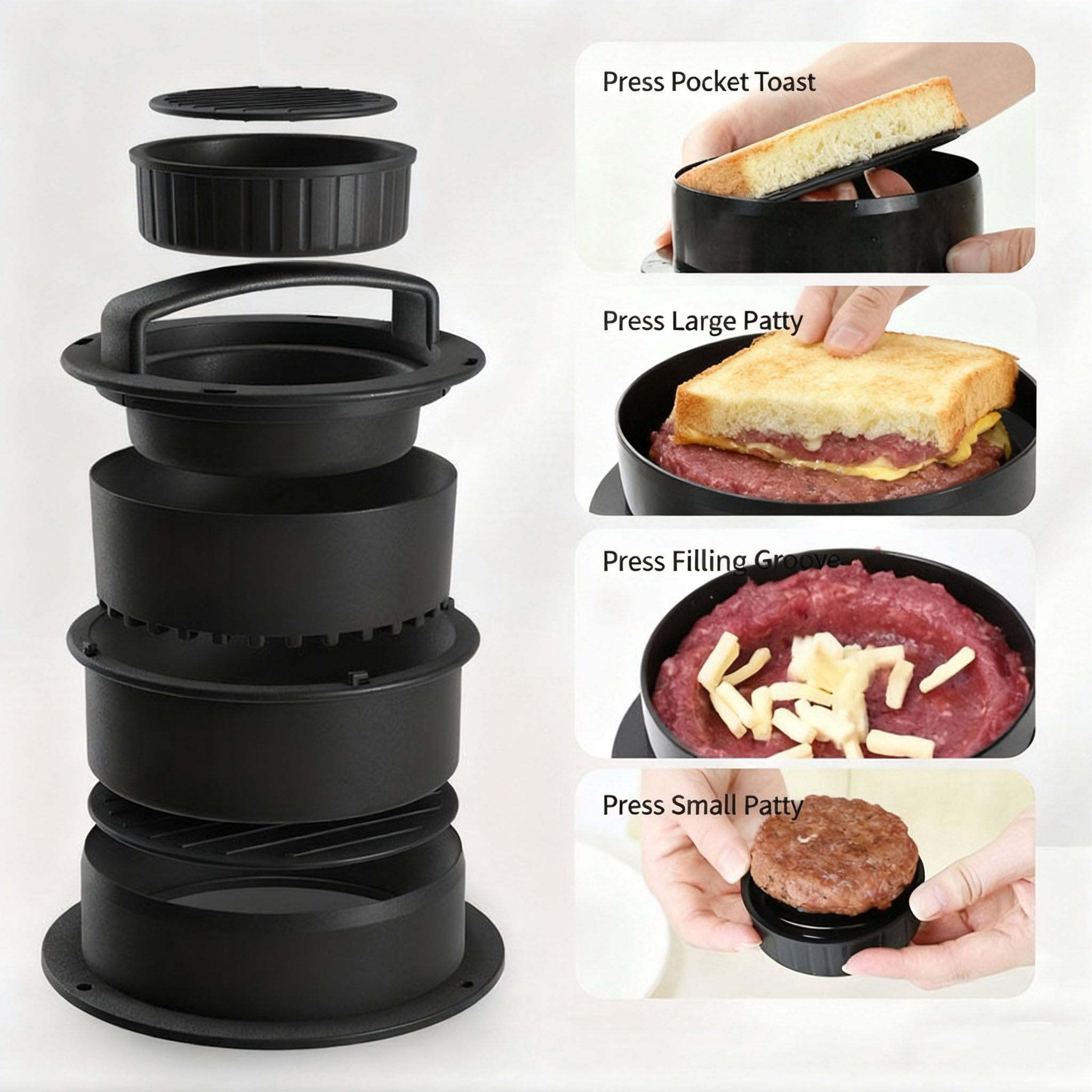 Non-stick Hamburger Press Mold - đánh giá và giá Kitchen Helper Gadgets