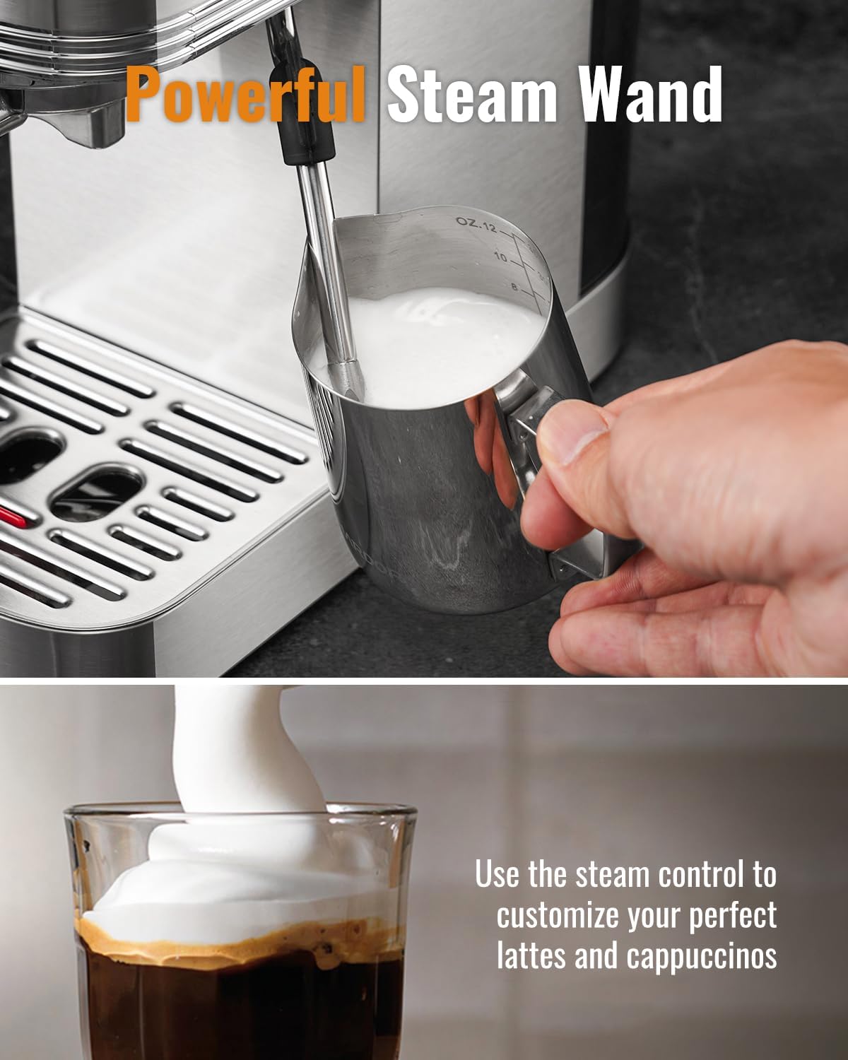 20 Bar Espresso Machine with M - đánh giá và giá Milk Frother