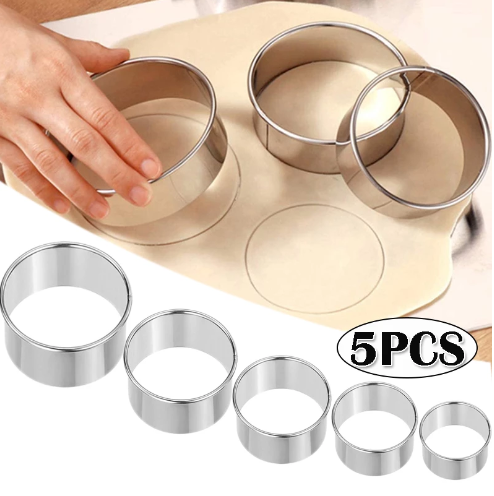 5PCS Round Stainless Steel Bis - đánh giá và giá Kitchen Gadgets For Cooking