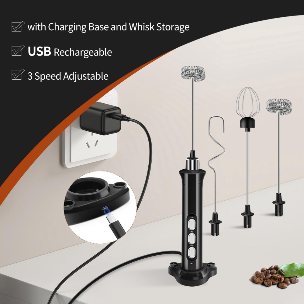 Rechargeable Milk Frother Hand - đánh giá và giá Milk Frother
