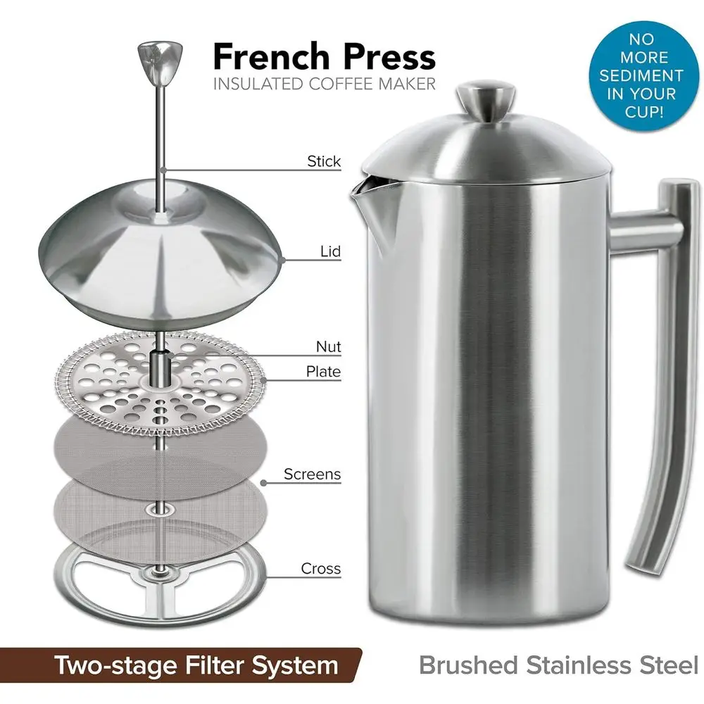 23-Ounce Stainless Steel Frenc - đánh giá và giá French Press Coffee Maker